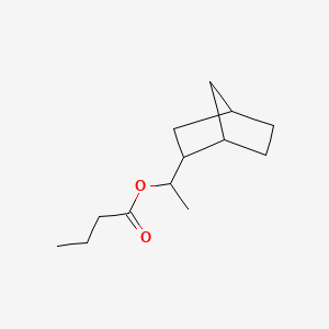 molecular formula C13H22O2 B12653515 1-Bicyclo(2.2.1)hept-2-ylethyl butyrate CAS No. 94022-61-4