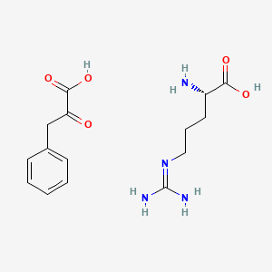 molecular formula C15H22N4O5 B12653571 L-Arginine mono(alpha-oxobenzenepropionate) CAS No. 93778-38-2