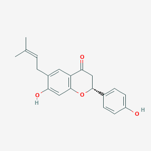 molecular formula C20H20O4 B1265358 (2R)-7-hydroxy-2-(4-hydroxyphenyl)-6-(3-methylbut-2-enyl)-2,3-dihydrochromen-4-one 