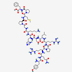 molecular formula C78H120N24O18S B12653586 H-Tyr-Gln-Arg-Pro-Arg-Leu-Ser-His-Lys-Gly-Pro-Met-Pro-Phe-OH 