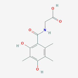 molecular formula C12H15NO5 B1265360 N-(2,4-二羟基-3,5,6-三甲基苯甲酰)甘氨酸 