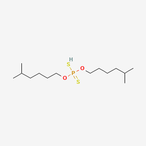 molecular formula C14H31O2PS2 B12653604 Bis(5-methylhexoxy)-sulfanyl-sulfanylidene-lambda5-phosphane 