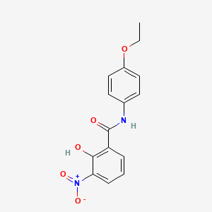 molecular formula C15H14N2O5 B12653686 4'-Ethoxy-2-hydroxy-3-nitrobenzanilide CAS No. 213460-61-8