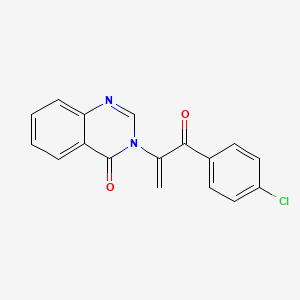 molecular formula C17H11ClN2O2 B12653694 4(3H)-Quinazolinone, 3-(1-(4-chlorobenzoyl)ethenyl)- CAS No. 108664-34-2