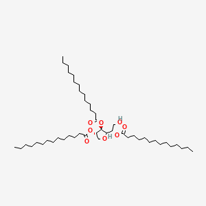 molecular formula C48H90O8 B12653708 Sorbitan, tritetradecanoate CAS No. 80032-90-2