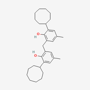 molecular formula C31H44O2 B12654093 2,2'-Methylenebis(6-cyclooctyl-p-cresol) CAS No. 93893-71-1