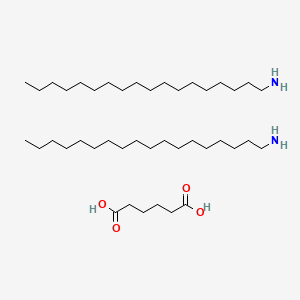 molecular formula C42H88N2O4 B12654180 Hexanedioic acid;octadecan-1-amine CAS No. 102900-04-9