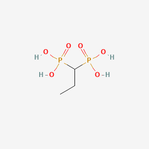 molecular formula C3H10O6P2 B12654266 Phosphonic acid, propylidenebis- CAS No. 4764-19-6