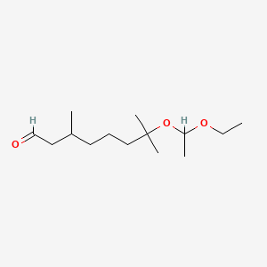 molecular formula C14H28O3 B12654311 7-(1-Ethoxyethoxy)-3,7-dimethyloctanal CAS No. 93858-99-2