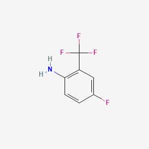 molecular formula C7H5F4N B1265432 4-Fluoro-2-(trifluoromethyl)aniline CAS No. 393-39-5