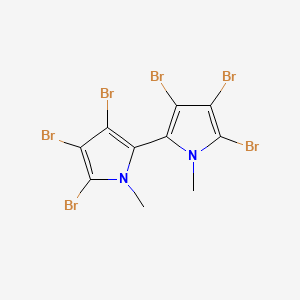 molecular formula C10H6Br6N2 B12654419 2,2'-Bi-1H-pyrrole, 3,3',4,4',5,5'-hexabromo-1,1'-dimethyl- CAS No. 253798-63-9