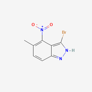 molecular formula C8H6BrN3O2 B12654433 3-bromo-5-methyl-4-nitro-1H-indazole 