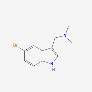 molecular formula C11H13BrN2 B1265452 Indole, 5-bromo-3-(dimethylamino)methyl- CAS No. 830-93-3