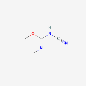 molecular formula C4H7N3O B12654603 1-Cyano-2,3-dimethylisourea CAS No. 94134-02-8