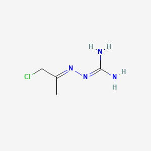 molecular formula C4H9ClN4 B12654659 3-(2-Chloro-1-methylethylidene)carbazamidine CAS No. 39670-02-5