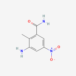 molecular formula C8H9N3O3 B1265467 3-氨基-2-甲基-5-硝基苯甲酰胺 CAS No. 3572-44-9
