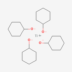 molecular formula C24H44O4Ti B12654787 cyclohexanolate;titanium(4+) CAS No. 6426-39-7