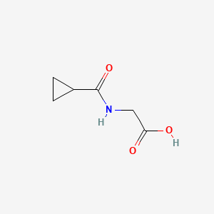 molecular formula C6H9NO3 B1265488 甘氨酸，N-(环丙基羰基)- CAS No. 64513-70-8