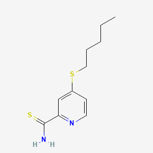 2-Pyridinecarbothioamide, 4-(pentylthio)-