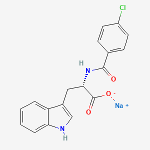 Sodium N-(4-chlorobenzoyl)-L-tryptophanate