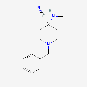 molecular formula C14H19N3 B1265545 1-苄基-4-(甲基氨基)哌啶-4-腈 CAS No. 953-79-7