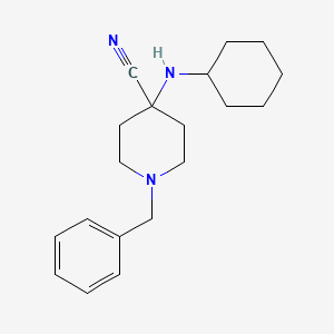 1-Benzyl-4-(cyclohexylamino)piperidine-4-carbonitrile