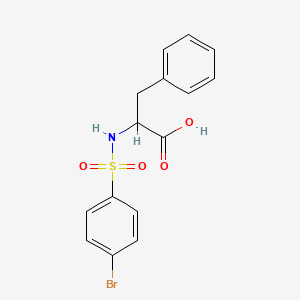 molecular formula C15H14BrNO4S B1265570 2-{[(4-溴苯基)磺酰基]氨基}-3-苯基丙酸 CAS No. 37642-61-8