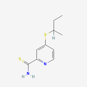 2-Pyridinecarbothioamide, 4-((1-methylpropyl)thio)-