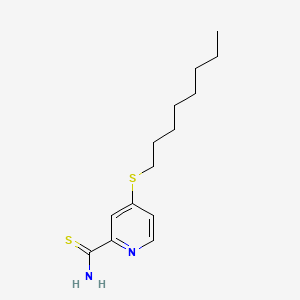 2-Pyridinecarbothioamide, 4-(octylthio)-