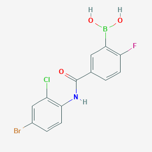 5-(4-Bromo-2-chlorophenylcarbamoyl)-2-fluorobenzeneboronic acid