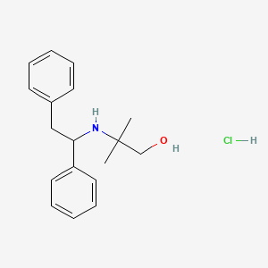 2-(1,2-Diphenylethylamino)-2-methylpropan-1-ol;hydrochloride