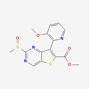 Methyl 7-(3-methoxypyridin-2-yl)-2-methylsulfinylthieno[3,2-d]pyrimidine-6-carboxylate