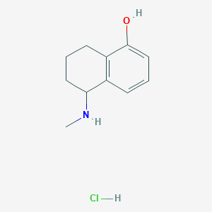 molecular formula C11H16ClNO B12655911 5-(Methylamino)-5,6,7,8-tetrahydronaphthalen-1-ol;hydrochloride CAS No. 41566-72-7