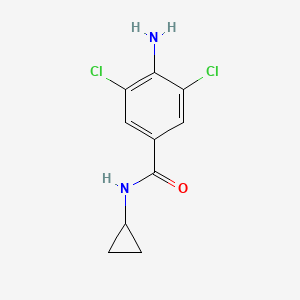 molecular formula C10H10Cl2N2O B1265608 4-氨基-3,5-二氯-N-环丙基苯甲酰胺 CAS No. 60676-83-7