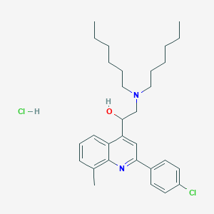 1-[2-(4-Chlorophenyl)-8-methylquinolin-4-YL]-2-(dihexylamino)ethanol hydrochloride