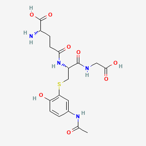 molecular formula C18H24N4O8S B1265626 3-(谷胱甘肽-S-基)对乙酰氨基酚 CAS No. 64889-81-2