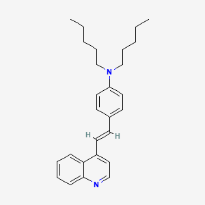 N,N-Dipentyl-4-(2-(4-quinolinyl)vinyl)aniline