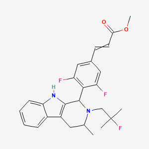 Methyl 3-[3,5-difluoro-4-[2-(2-fluoro-2-methylpropyl)-3-methyl-1,3,4,9-tetrahydropyrido[3,4-b]indol-1-yl]phenyl]prop-2-enoate