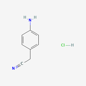 B1265692 Benzeneacetonitrile, 4-amino-, monohydrochloride CAS No. 3457-99-6