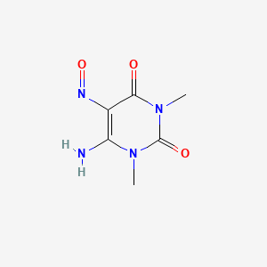 molecular formula C6H8N4O3 B1265697 6-氨基-1,3-二甲基-5-亚硝基尿嘧啶 CAS No. 6632-68-4