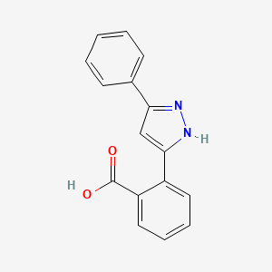 B12657135 Benzoic acid, 2-(5-phenyl-1H-pyrazol-3-yl)- CAS No. 39784-88-8