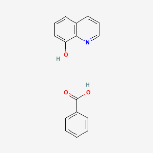 molecular formula C16H13NO3 B1265730 苯甲酸，与 8-喹啉醇的化合物（1:1） CAS No. 7091-57-8