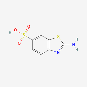 molecular formula C7H6N2O3S2 B1265753 6-苯并噻唑磺酸，2-氨基- CAS No. 21951-32-6