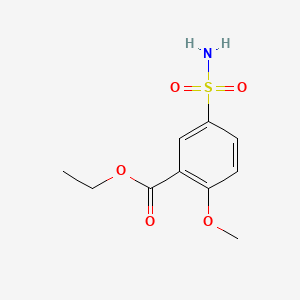 molecular formula C10H13NO5S B1265779 2-甲氧基-5-磺酰基苯甲酸乙酯 CAS No. 33045-53-3