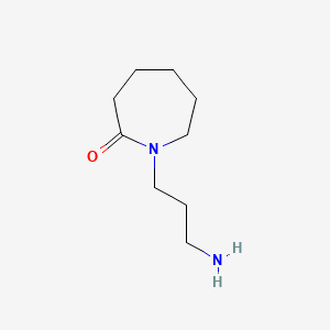 molecular formula C9H18N2O B1265785 2H-氮杂环-2-酮，1-(3-氨基丙基)六氢- CAS No. 24566-95-8