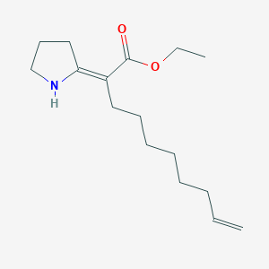 9-Decenoic acid, 2-(2-pyrrolidinylidene)-, ethyl ester