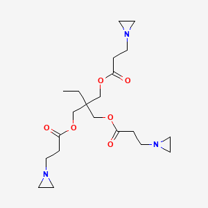 B1265801 2-((3-Aziridin-1-ylpropionyl)methyl)-2-ethylpropane-1,3-diyl bis(aziridine-1-propionate) CAS No. 52234-82-9