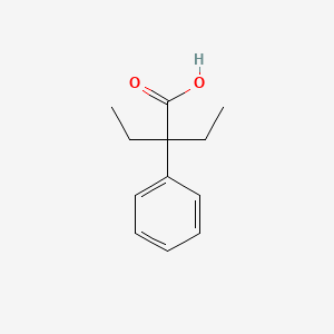 B1265818 2-Ethyl-2-phenylbutanoic acid CAS No. 5465-28-1