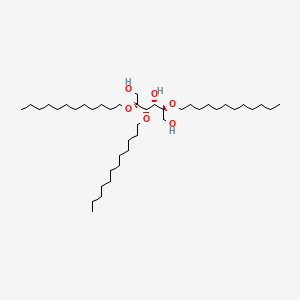 molecular formula C42H86O6 B12658274 2,4,5-Tri-O-dodecyl-D-glucitol CAS No. 93982-46-8