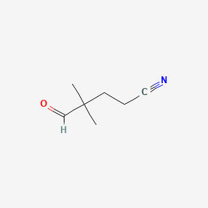 B1265834 4,4-Dimethyl-5-oxopentanenitrile CAS No. 6140-61-0